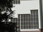 Glas in lood in het trappenhuis vanuit de tuinzijde gezien.
<br/>
Gert-Jan Lobbes, 2015